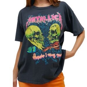 Metallica Wherever I May Roam Daydreamer Oversized Tee Vintage Black Size Large